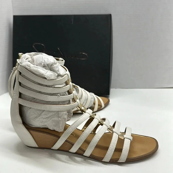 Report Signature Meliza Gladiator Sandal Shoes Open Toe White Women's Size 9 - Picture 5 of 11